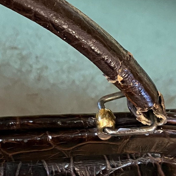 Vintage Goldline alligator top handle purse - Picture 7 of 8